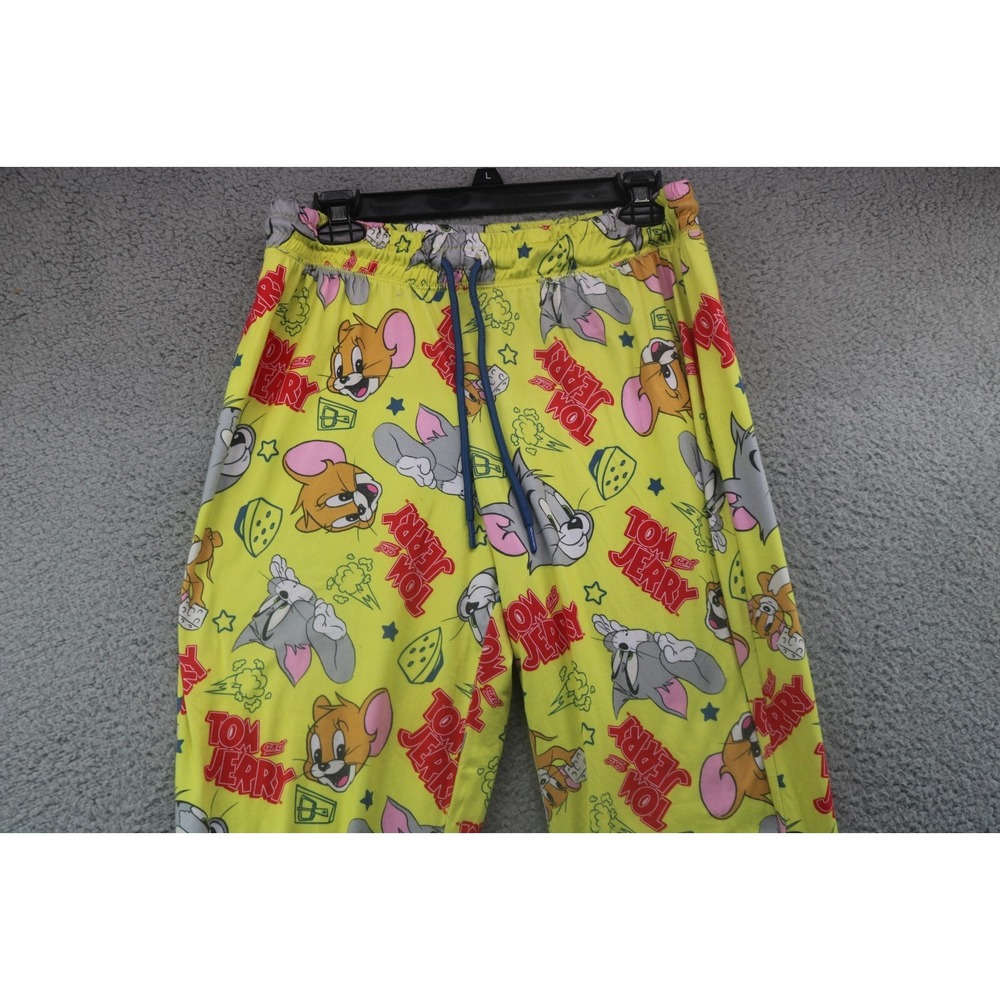 Women's Vintage Tom & Jerry Pajama Bottoms-Size Large-Polyester